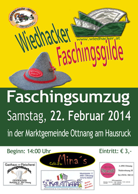 Faschingsumzug Plakat